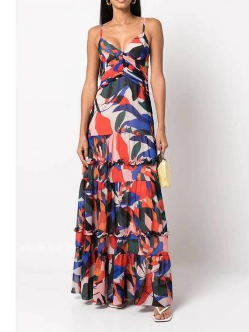 PatBO Protea Cutout Tiered Maxi Dress -‎ 0